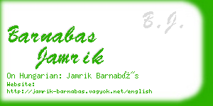 barnabas jamrik business card